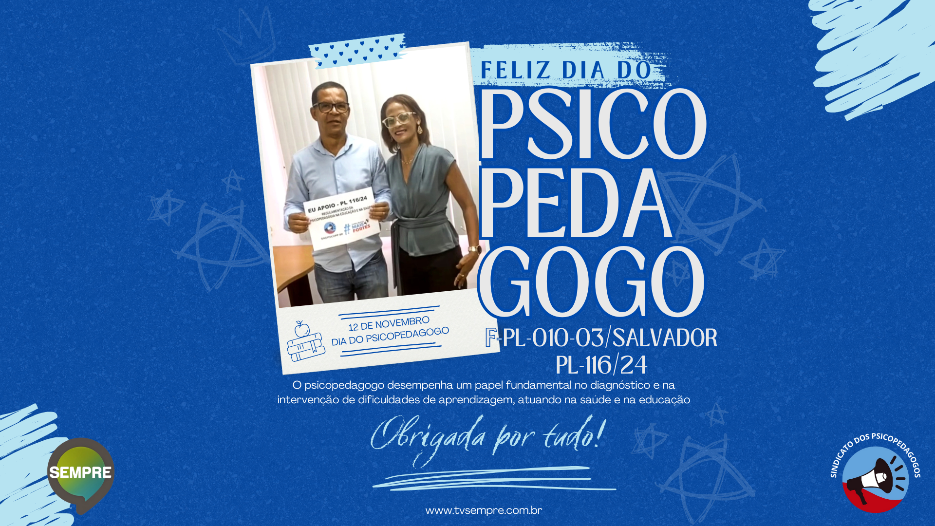 Hoje é o Dia do Psicopedagogo em âmbito municipal, na cidade de Salvador, na Bahia!