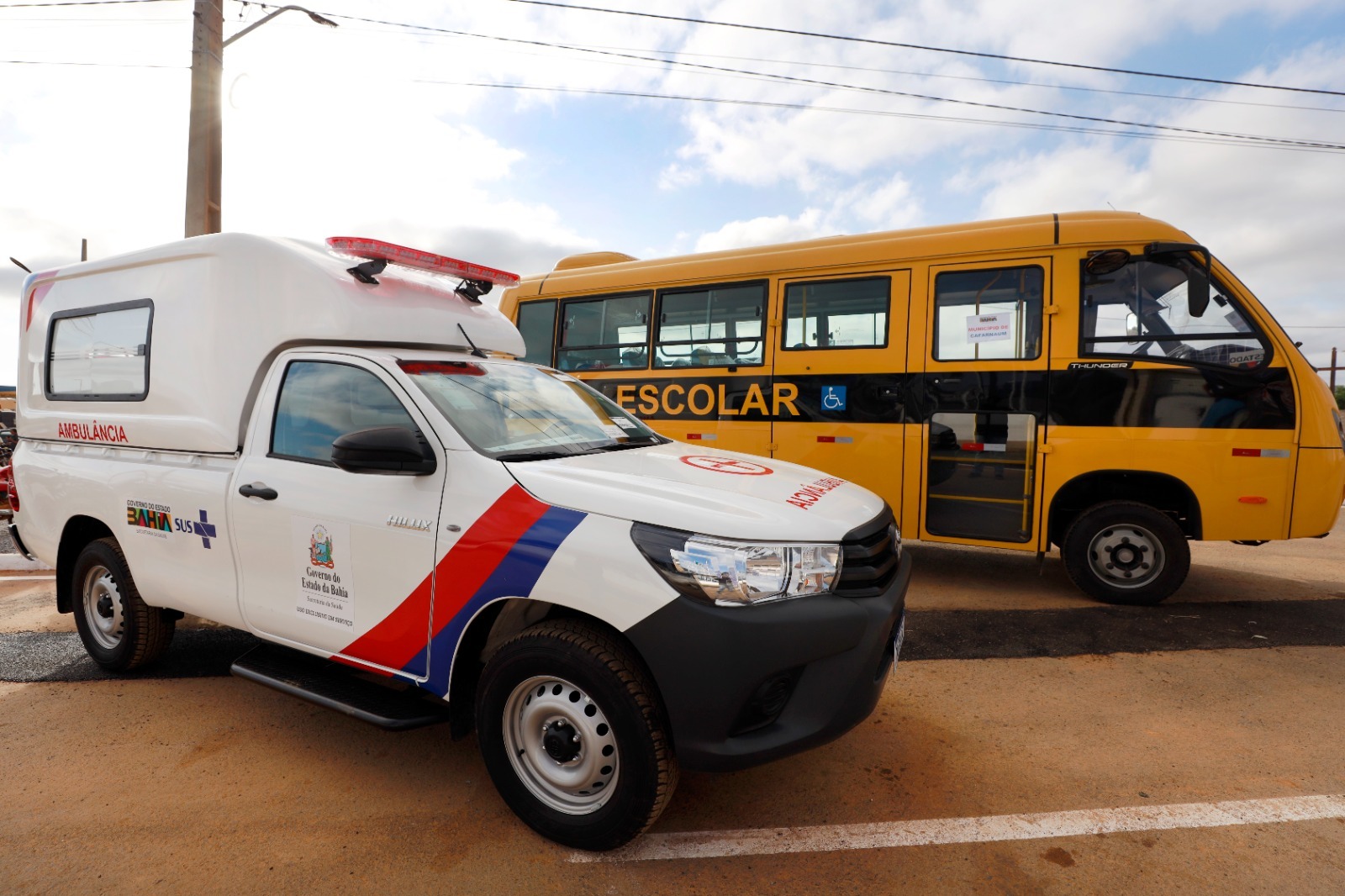 Governo do Estado entrega obras nas áreas de educação e segurança no município de Cafarnaum