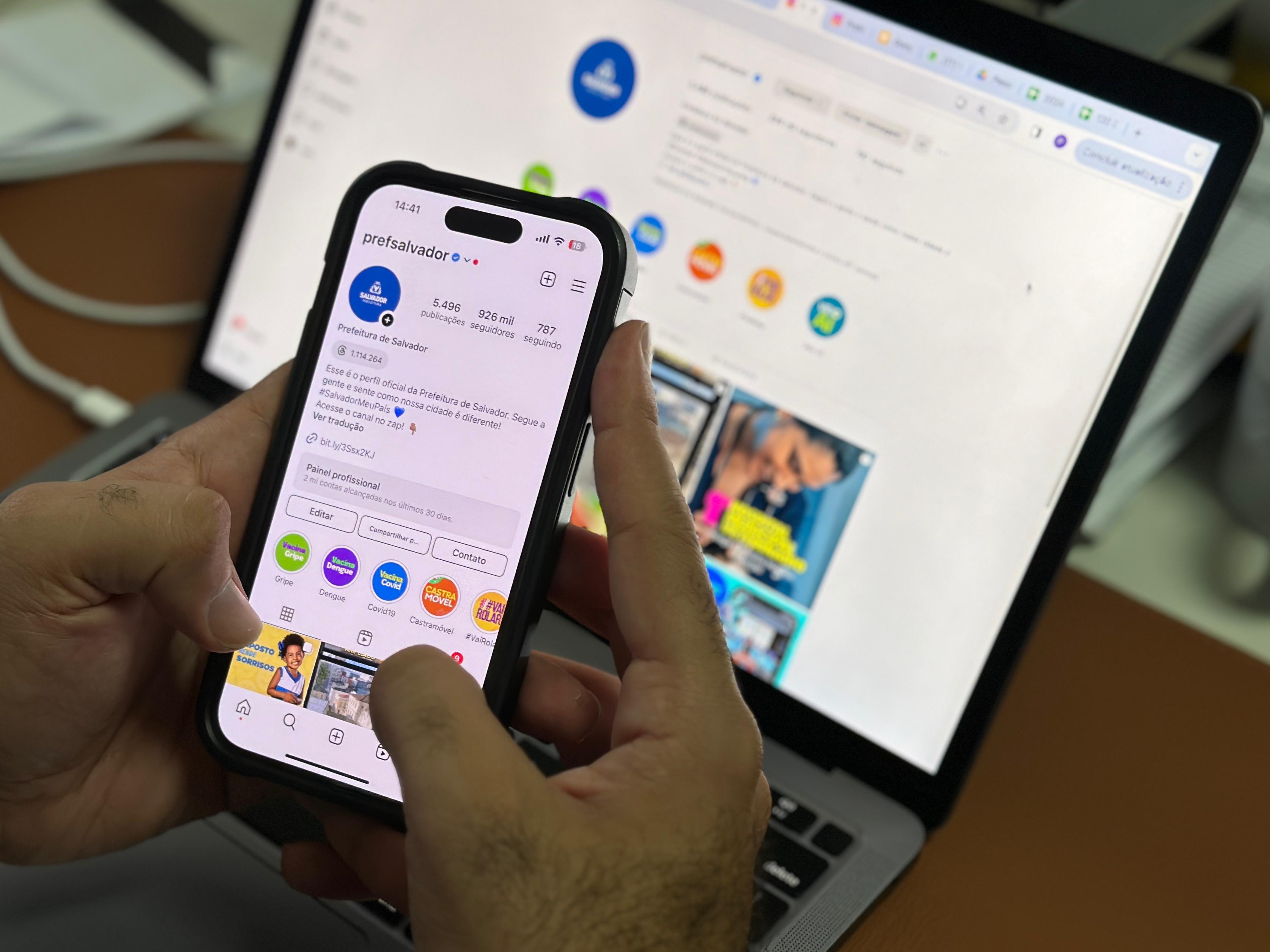 Prefeitura de Salvador lidera ranking nacional de interações nas redes sociais, segundo estudo inédito no Brasil