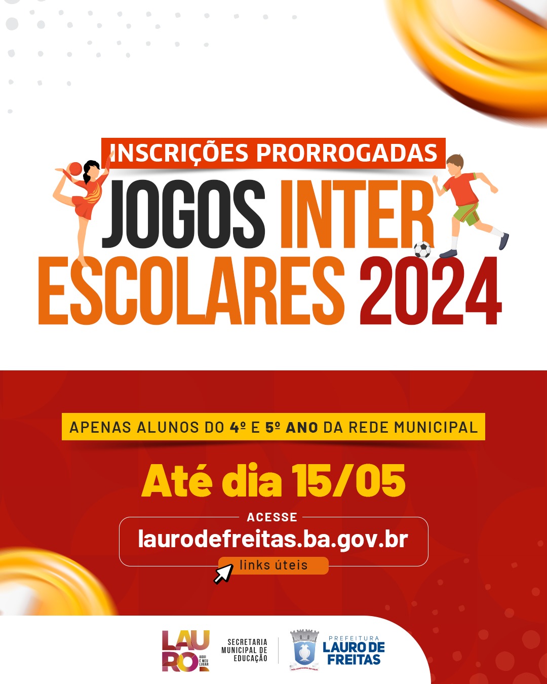 Prefeitura prorroga inscrições para Jogos Interescolares 2024 da rede municipal